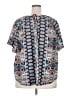 Unbranded 100% Polyester Blue Short Sleeve Blouse Size 5X - photo 2