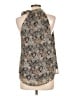 Veronica M. 100% Polyester Silver Sleeveless Blouse Size L - photo 2