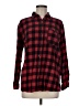 Forever 21 Plaid Red Long Sleeve Button-Down Shirt Size M - photo 1