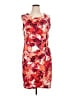 Dana Buchman Print Red Cocktail Dress Size XL - photo 1