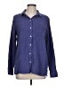 Jessica Simpson Blue Long Sleeve Button-Down Shirt Size L - photo 1