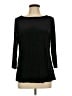Charter Club Black 3/4 Sleeve Top Size L - photo 1