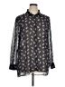 Ann Taylor LOFT Outlet 100% Polyester Animal Print Gray Long Sleeve Blouse Size XL - photo 1