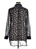 Ann Taylor LOFT Outlet 100% Polyester Animal Print Gray Long Sleeve Blouse Size XL - photo 2