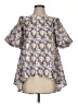 Gracia Blue Short Sleeve Blouse Size S - photo 1