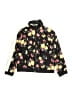 Zella 100% Polyester Floral Black Track Jacket Size 8 - 10 - photo 1