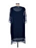Soft Surroundings 100% Polyester Graphic Blue Cocktail Dress Size L - photo 2