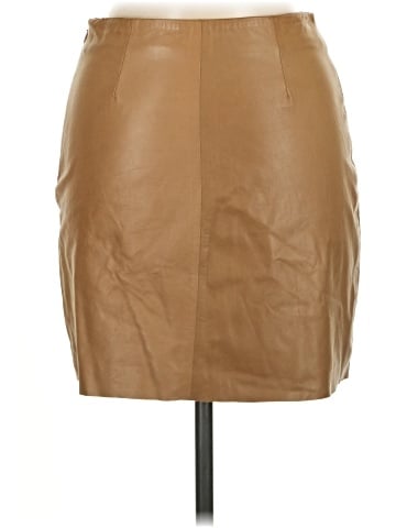 Giorgio Armani Faux Leather Skirt (view 2)