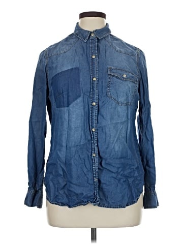 Melissa McCarthy Seven7 Long Sleeve Button-Down Shirt (view 1)