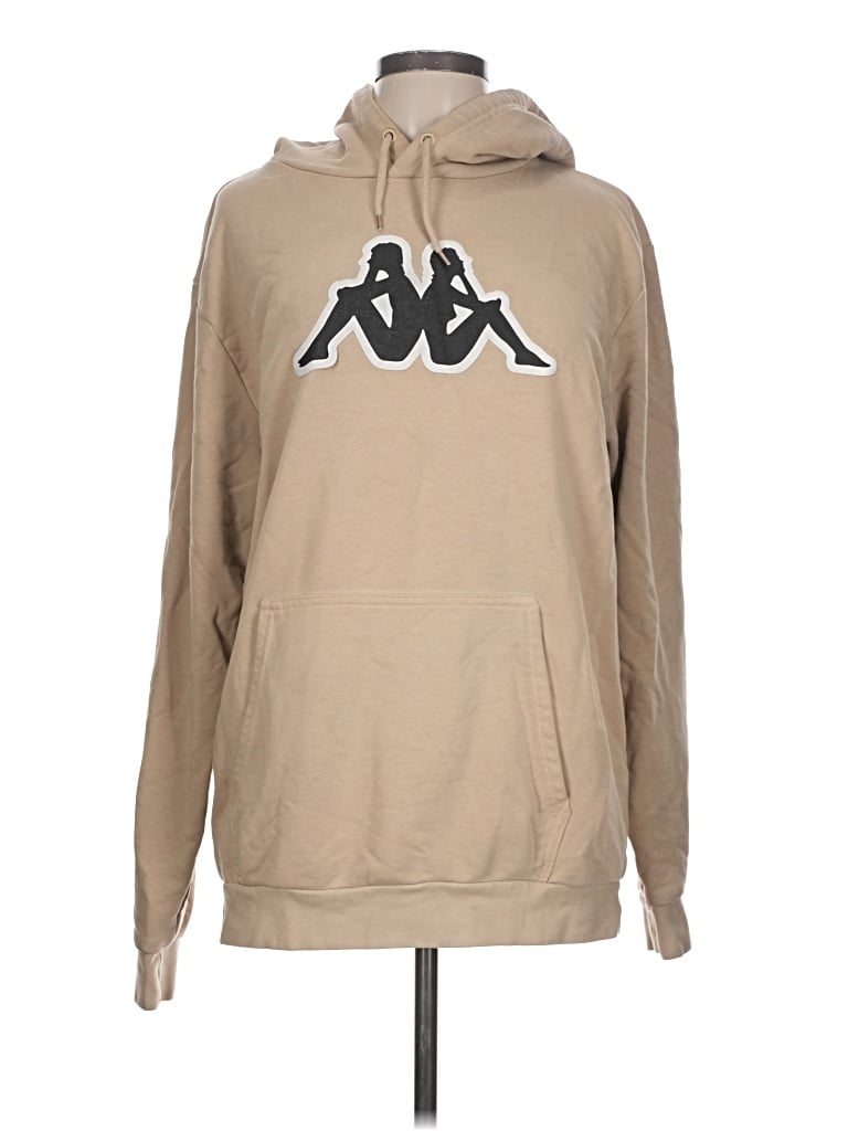 Pre-owned Kappa Zip Up Hoodie In Tan