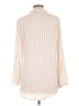 Amaryllis 100% Polyester Stripes Ivory Long Sleeve Blouse Size L - photo 2