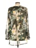 Merona 100% Polyester Camo Green Long Sleeve Blouse Size L - photo 2
