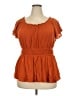 Torrid Orange Short Sleeve Blouse Size 2X Plus (2) - photo 1