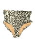 J.Crew Animal Print Tan Swimsuit Bottoms Size L - photo 1