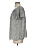 Max Studio 100% Polyester Silver Short Sleeve Blouse Size S - photo 5