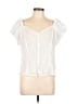 Habitual White Short Sleeve Blouse Size XL (4) - photo 1