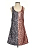 ONETEASPOON Metallic Silver Brown Cocktail Dress Size S - photo 1