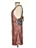 ONETEASPOON Metallic Silver Brown Cocktail Dress Size S - photo 5