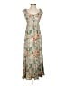 Massini 100% Rayon Tropical Gray Casual Dress Size S - photo 1
