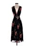 Wilfred 100% Polyester Floral Black Cocktail Dress Size 0 - photo 1