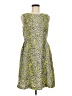 Gap 100% Polyester Print Yellow Cocktail Dress Size 6 - photo 1