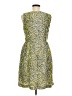 Gap 100% Polyester Print Yellow Cocktail Dress Size 6 - photo 2