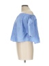 Sophie Rue 100% Polyester Blue 3/4 Sleeve Blouse Size L - photo 5