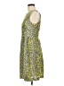 Gap 100% Polyester Print Yellow Cocktail Dress Size 6 - photo 5