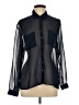 Ambiance Apparel 100% Polyester Color Block Black Long Sleeve Blouse Size L - photo 1