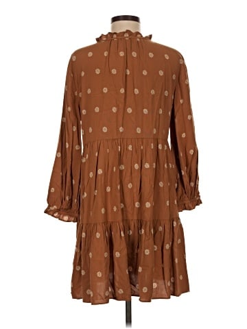 Madewell Tie-Neck Tiered Mini Dress in Bloom Dot (view 2)