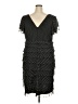 Jonathan Martin 100% Polyester Polka Dots Black Cocktail Dress Size 20W - photo 2