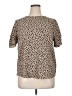 Papermoon 100% Polyester Animal Print Tan Short Sleeve Top Size XL - photo 1