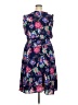 Talbots 100% Viscose Floral Blue Cocktail Dress Size 18w - photo 2