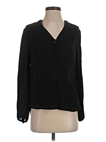 Diane von Furstenberg Long Sleeve Silk Top (view 1)