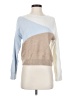 Petite Studio New York Color Block Blue Pullover Sweater Size S - photo 1