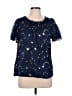 Mossimo Blue Short Sleeve Blouse Size L - photo 1