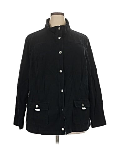 Karen Scott Sport 3/4 Sleeve Button-Down Shirt (view 1)