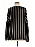 Ann Taylor LOFT 100% Polyester Stripes Black Long Sleeve Blouse Size M - photo 2