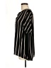 Ann Taylor LOFT 100% Polyester Stripes Black Long Sleeve Blouse Size M - photo 5