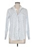 Grayson 100% Cotton Polka Dots Blue Long Sleeve Blouse Size Med (3) - photo 1