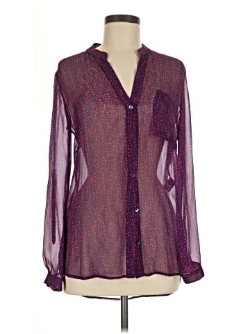 Diane von Furstenberg Long Sleeve Silk Top (view 1)