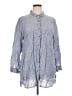 Garnet Hill 100% Linen Blue Long Sleeve Button-Down Shirt Size XL - photo 1