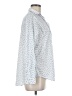 Grayson 100% Cotton Polka Dots Blue Long Sleeve Blouse Size Med (3) - photo 4