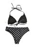 Unbranded Polka Dots Black Two Piece Swimsuit Size M - photo 2
