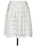 Ann Taylor LOFT Stripes Silver Casual Skirt Size 6 - photo 2