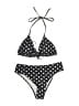 Unbranded Polka Dots Black Two Piece Swimsuit Size M - photo 1