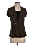 Liz McCoy Brown Short Sleeve Blouse Size S - photo 1