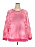 Talbots Checkered-gingham Pink Pullover Sweater Size 3X - photo 1