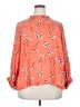 Worthington 100% Polyester Floral Orange 3/4 Sleeve Blouse Size 3X - photo 1