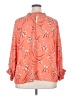 Worthington 100% Polyester Floral Orange 3/4 Sleeve Blouse Size 3X - photo 2